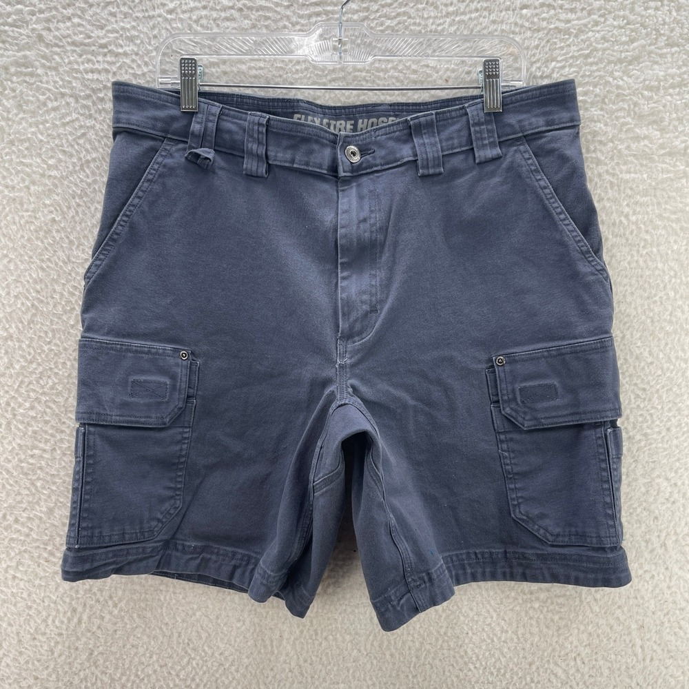 Duluth Trading Co Shorts Men 38 Blue 9" Flex Fire Hose Relaxed Fit Workwear